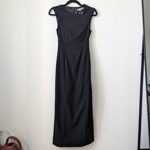 NWT XS Zara Black Midi Slit Dress